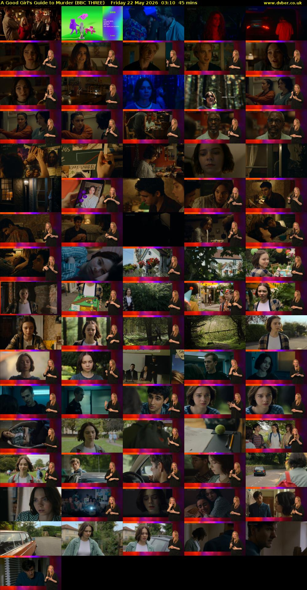 A Good Girl's Guide to Murder (BBC THREE) Friday 22 May 2026 03:10 - 03:55