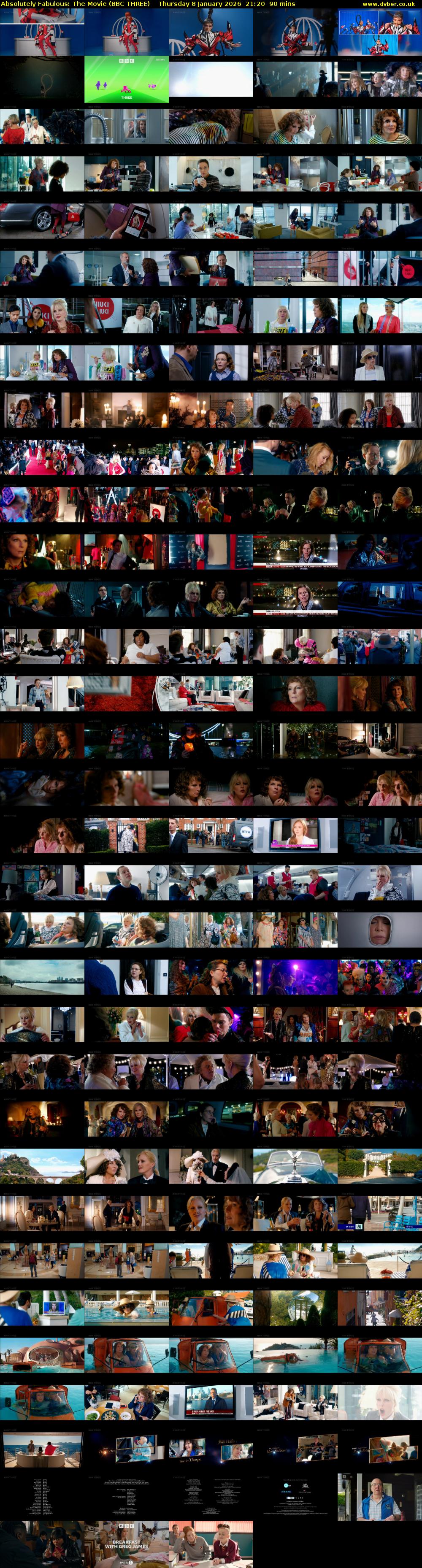 Absolutely Fabulous: The Movie (BBC THREE) Thursday 8 January 2026 21:20 - 22:50