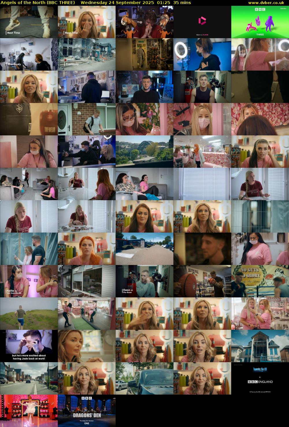 Angels of the North (BBC THREE) Wednesday 24 September 2025 01:25 - 02:00