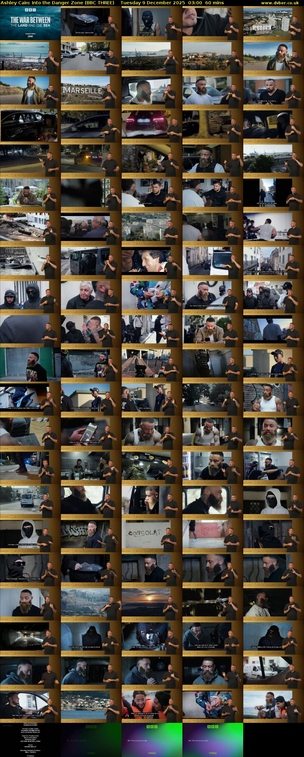 Ashley Cain: Into the Danger Zone (BBC THREE) Tuesday 9 December 2025 03:00 - 04:00