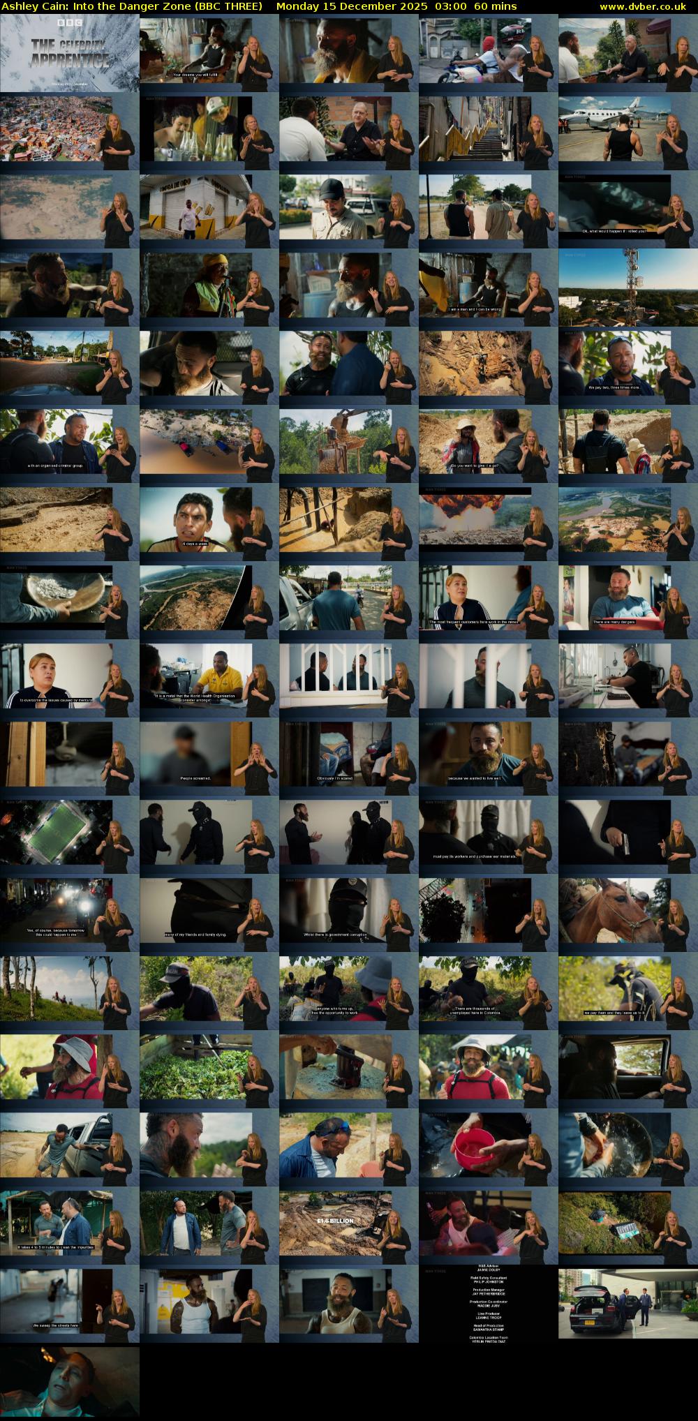 Ashley Cain: Into the Danger Zone (BBC THREE) Monday 15 December 2025 03:00 - 04:00