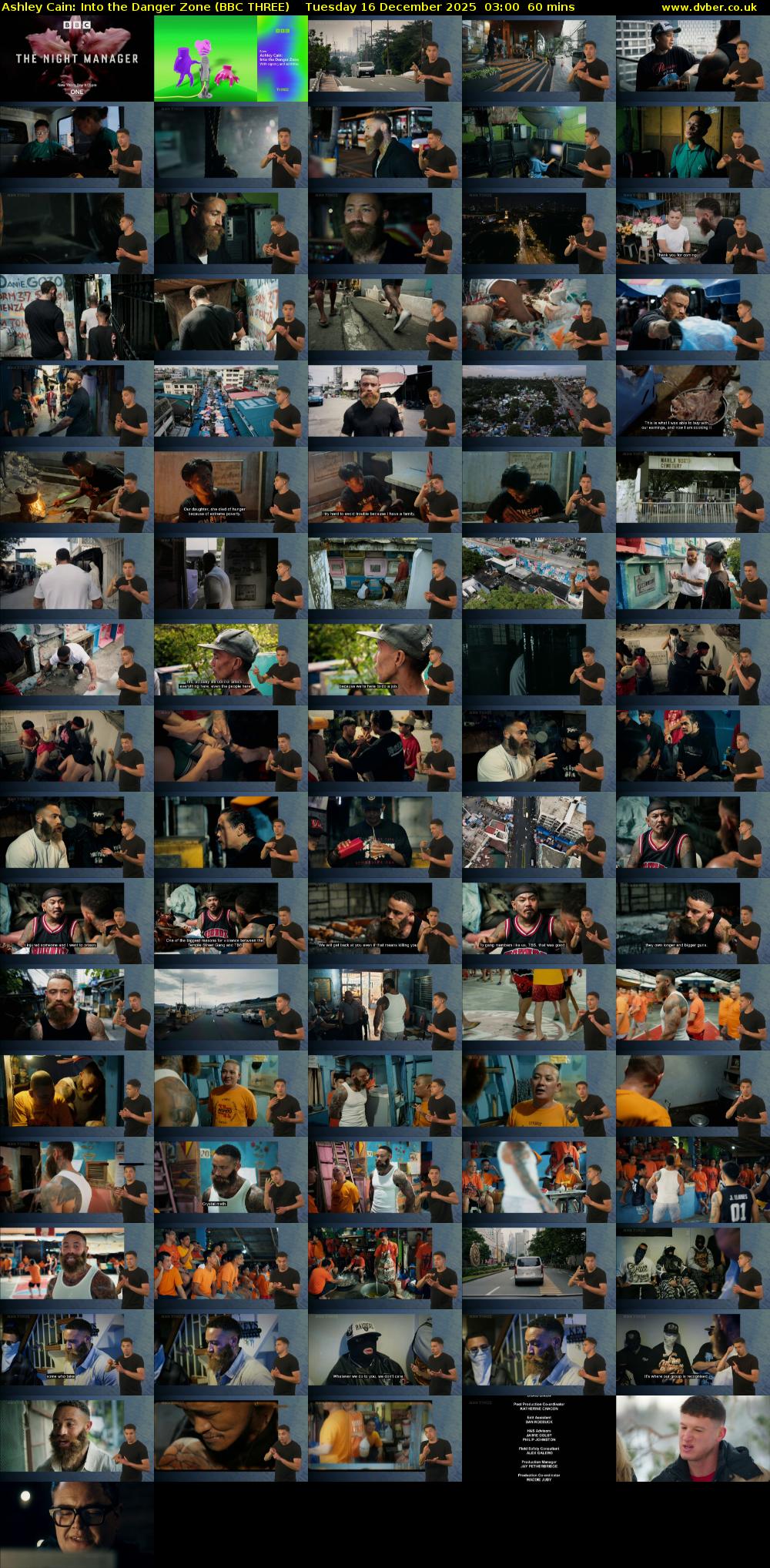 Ashley Cain: Into the Danger Zone (BBC THREE) Tuesday 16 December 2025 03:00 - 04:00