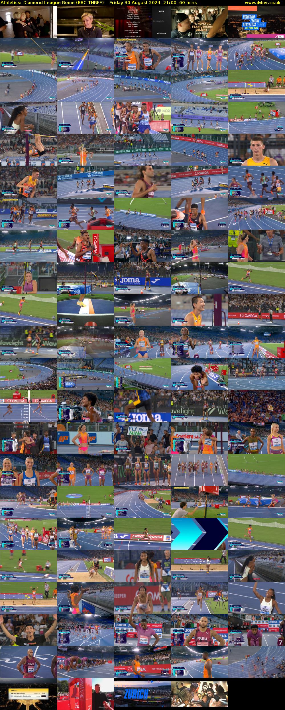 Athletics Diamond League Rome (BBC THREE) 202408302100