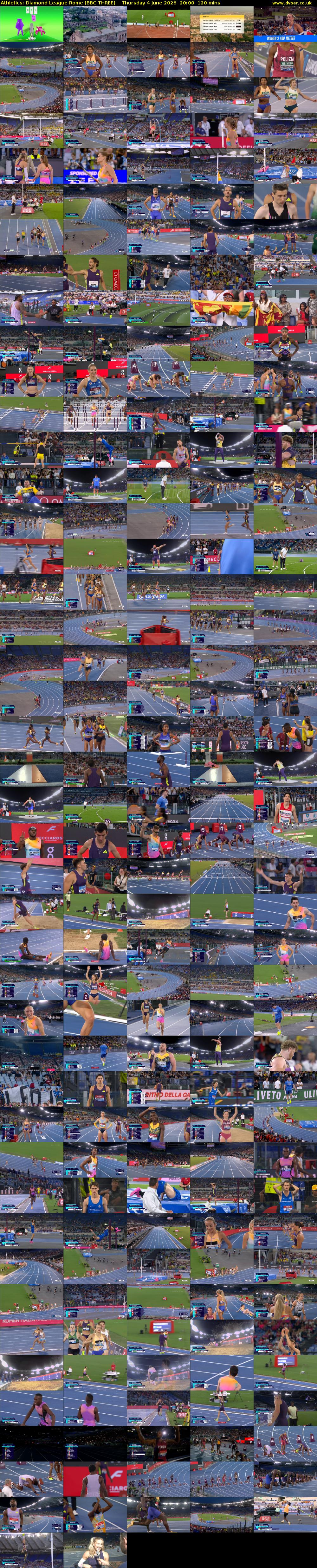 Athletics: Diamond League Rome (BBC THREE) Thursday 4 June 2026 20:00 - 22:00