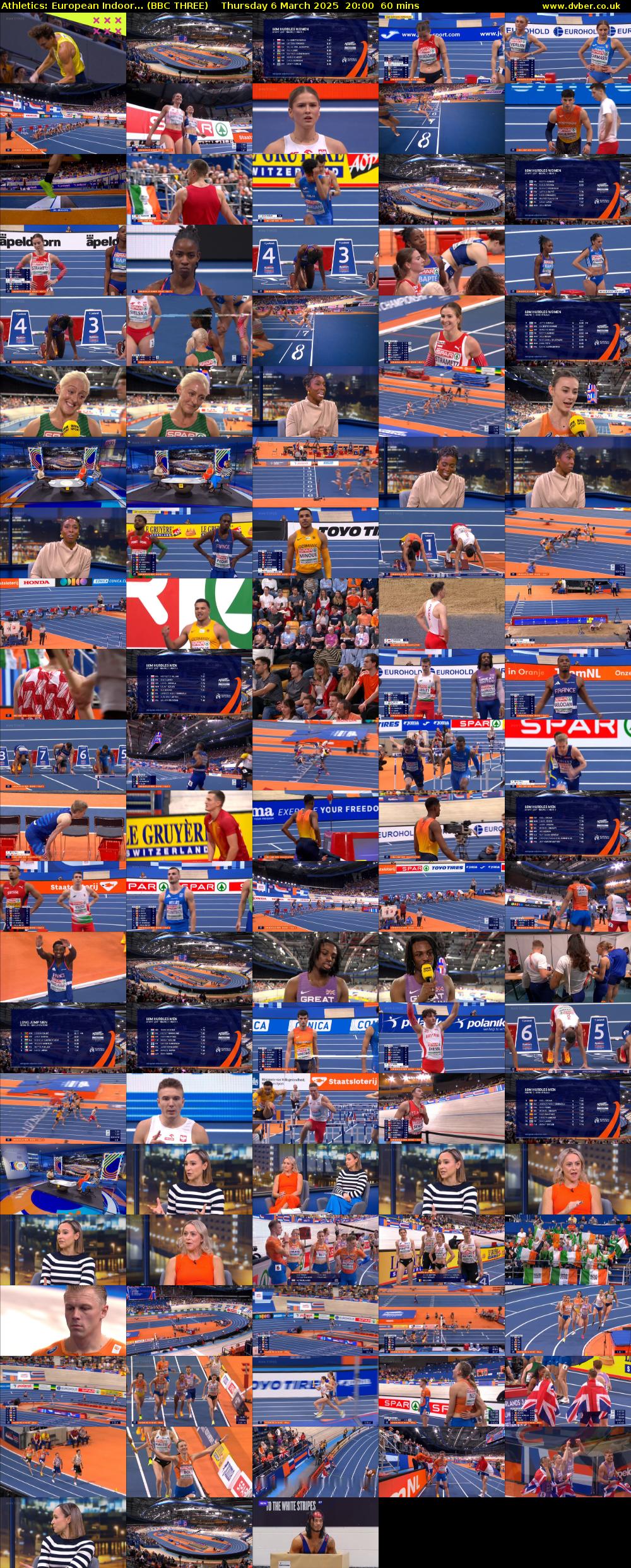 Athletics: European Indoor... (BBC THREE) Thursday 6 March 2025 20:00 - 21:00