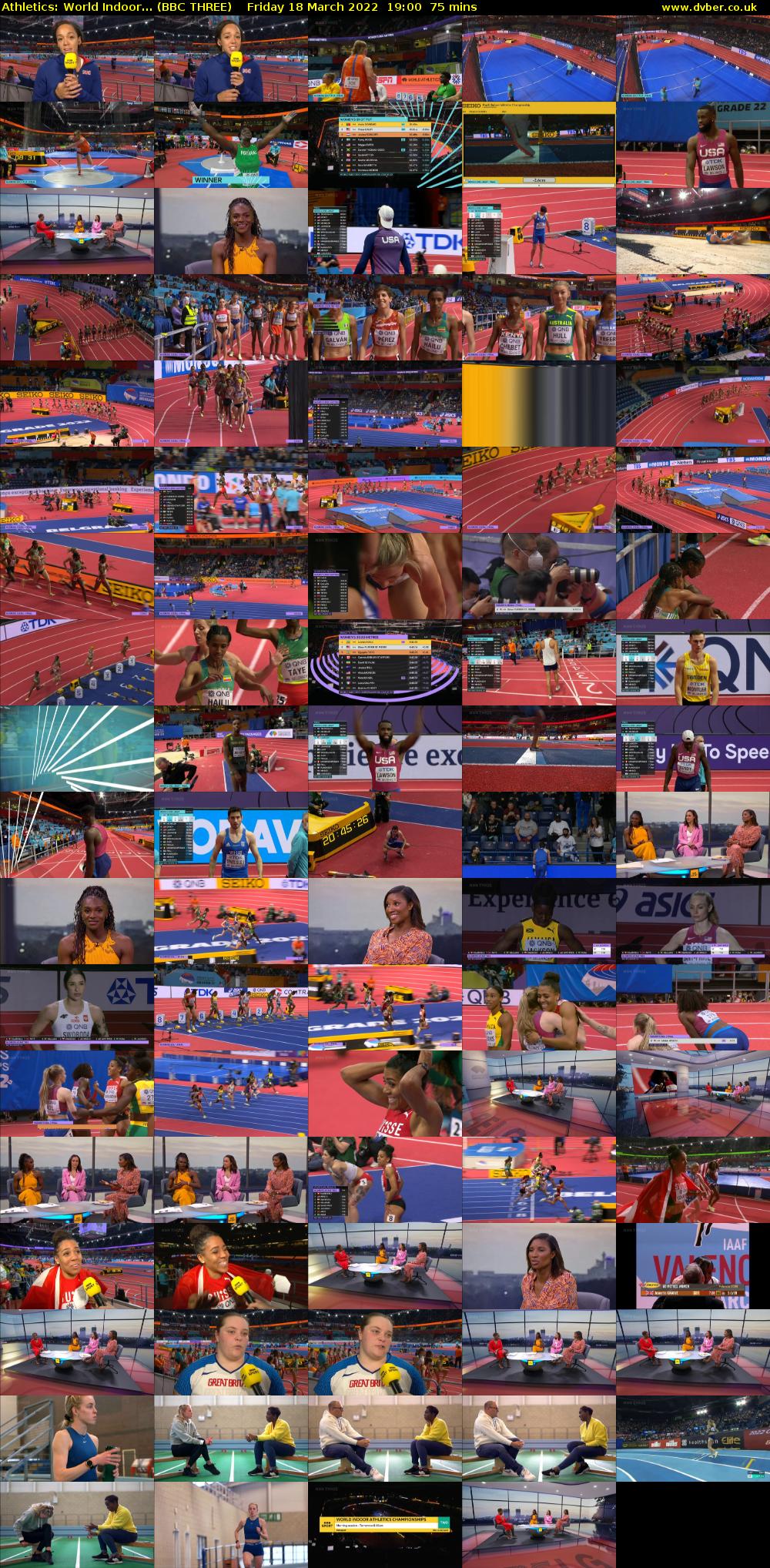 Athletics: World Indoor... (BBC THREE) Friday 18 March 2022 19:00 - 20:15