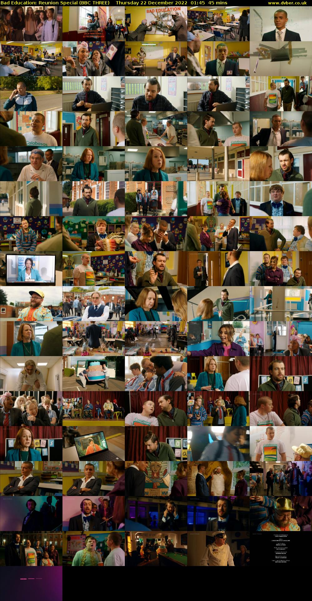 Bad Education: Reunion Special (BBC THREE) Thursday 22 December 2022 01:45 - 02:30