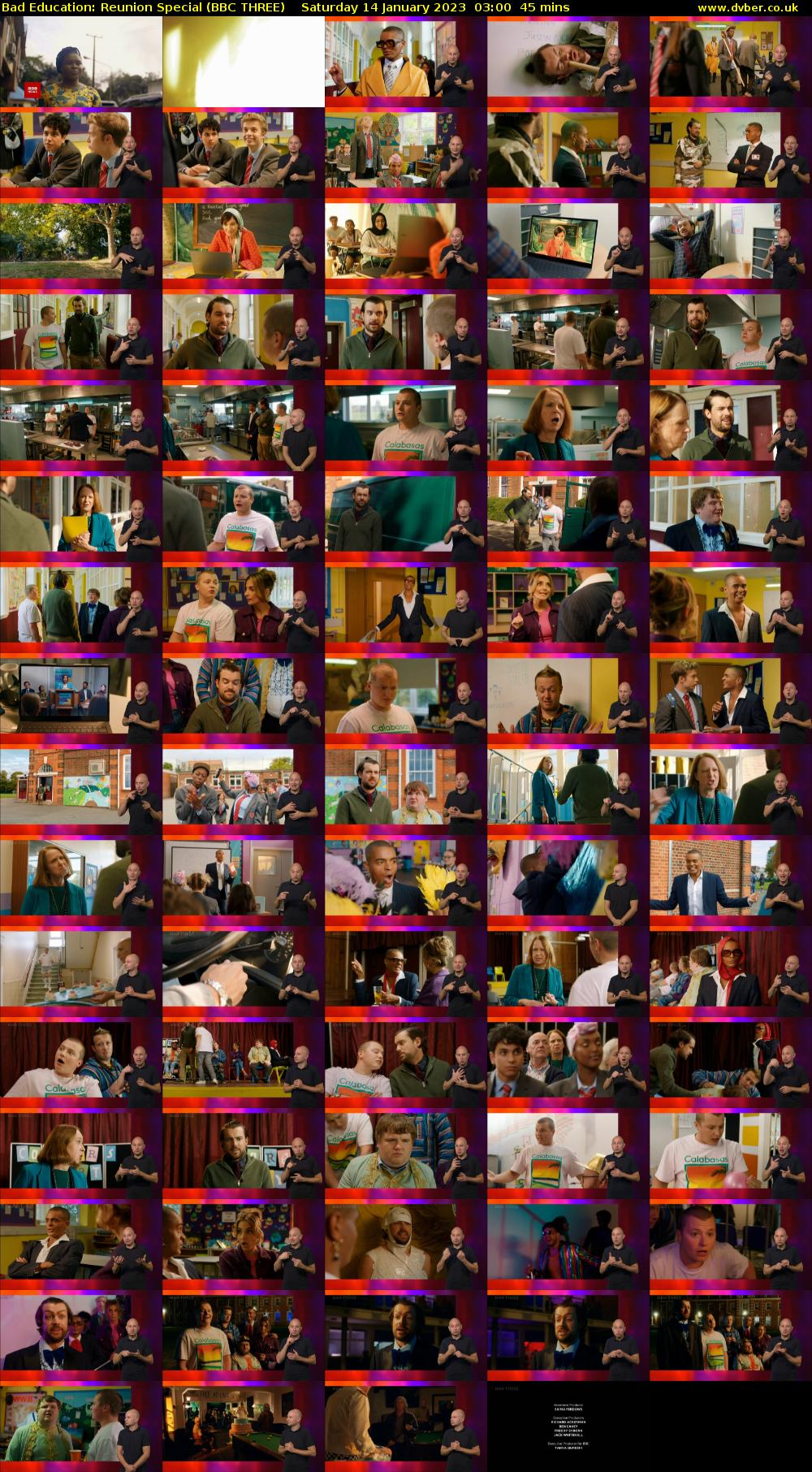 Bad Education: Reunion Special (BBC THREE) Saturday 14 January 2023 03:00 - 03:45