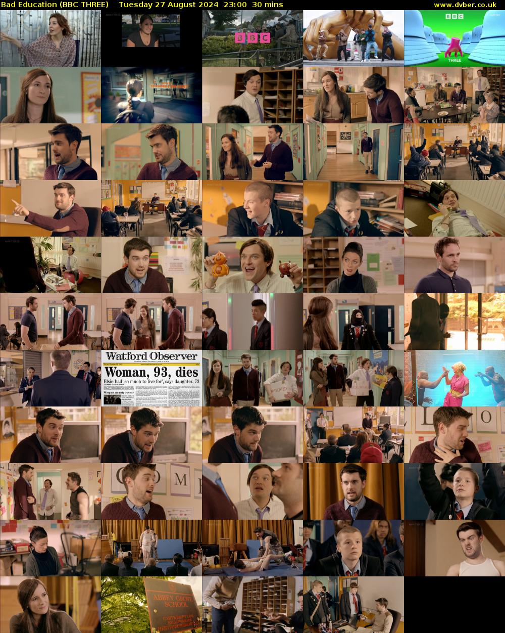 Bad Education (BBC THREE) Tuesday 27 August 2024 23:00 - 23:30
