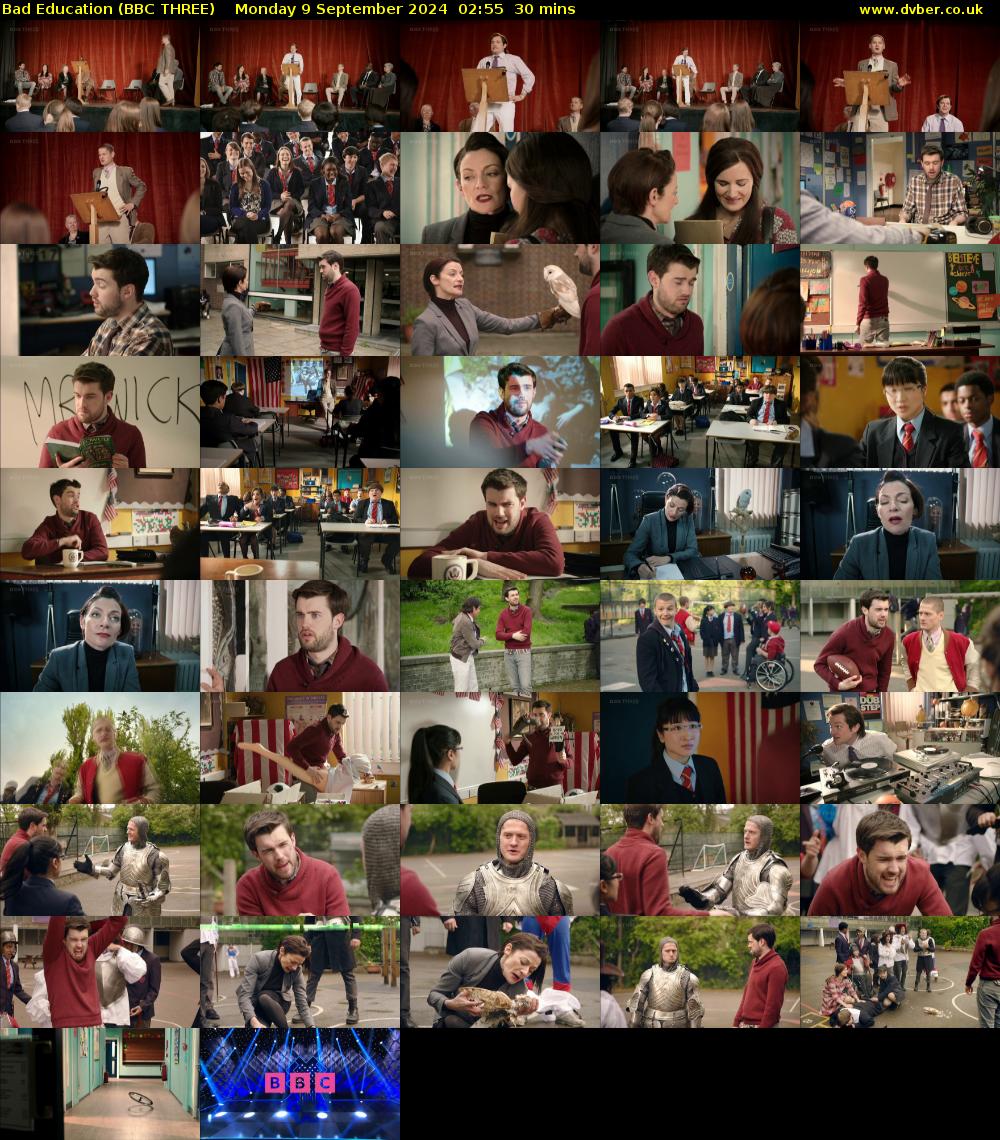 Bad Education (BBC THREE) Monday 9 September 2024 02:55 - 03:25