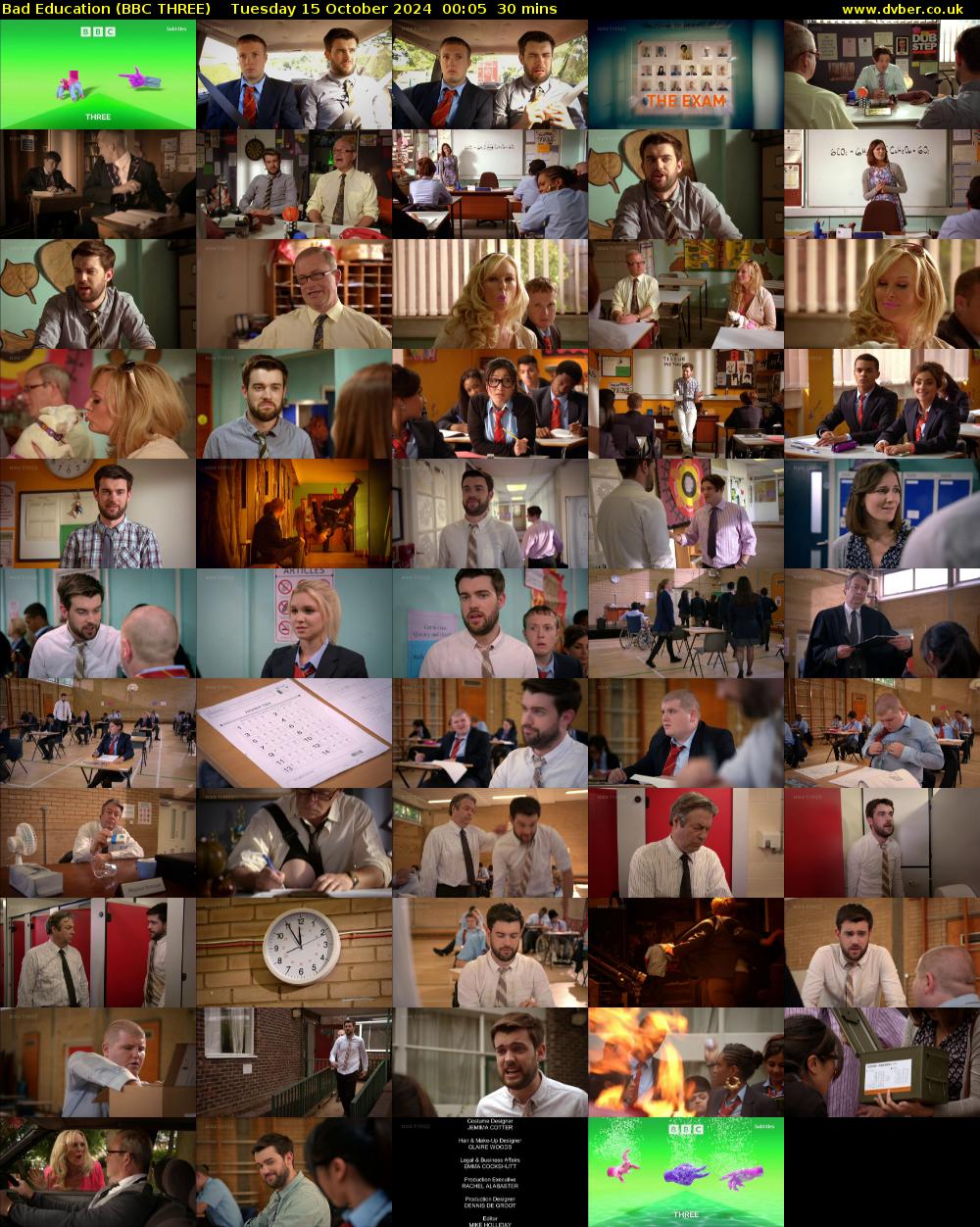 Bad Education (BBC THREE) Tuesday 15 October 2024 00:05 - 00:35