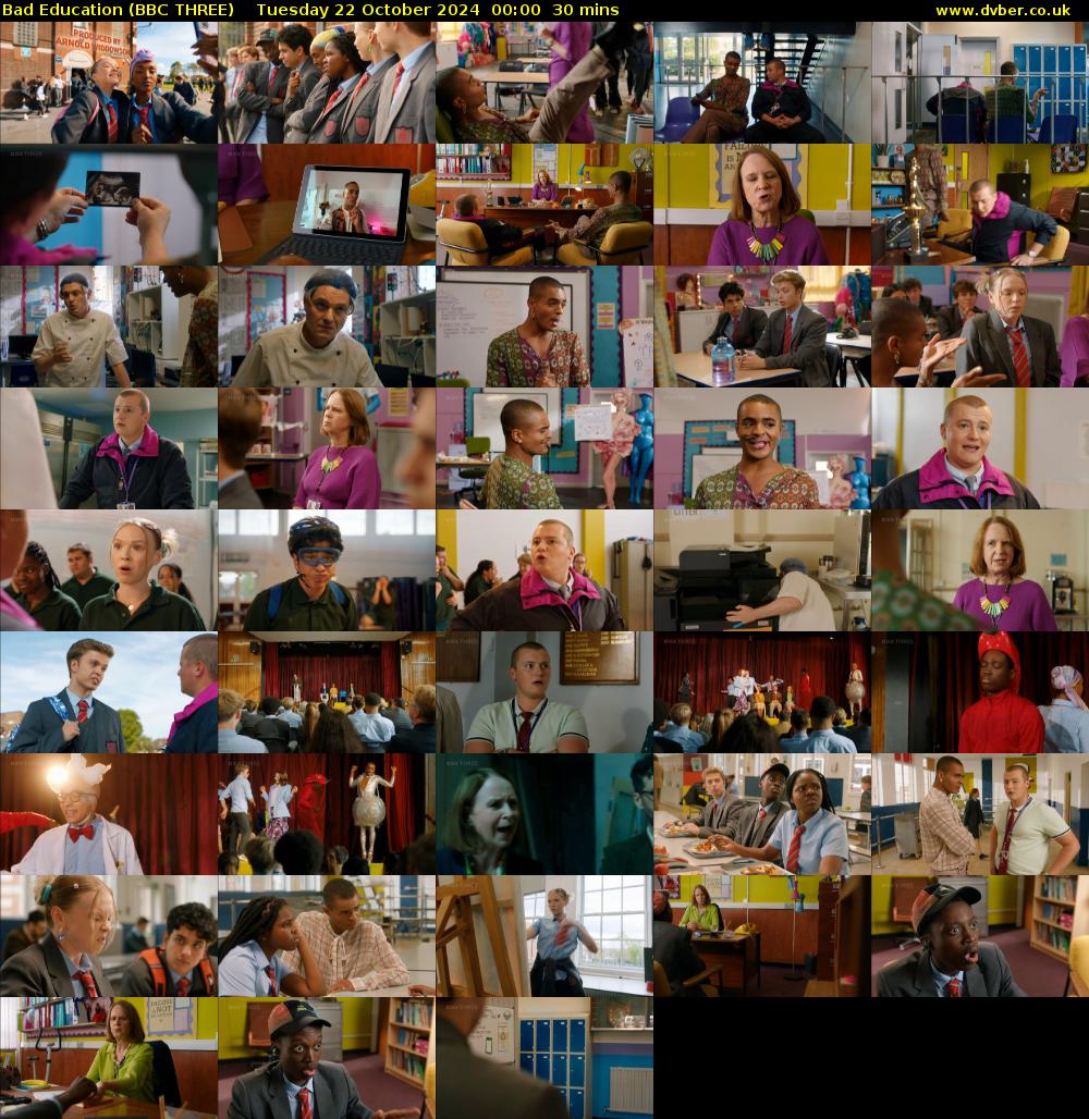 Bad Education (BBC THREE) Tuesday 22 October 2024 00:00 - 00:30