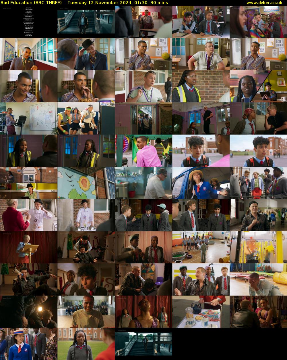 Bad Education (BBC THREE) Tuesday 12 November 2024 01:30 - 02:00