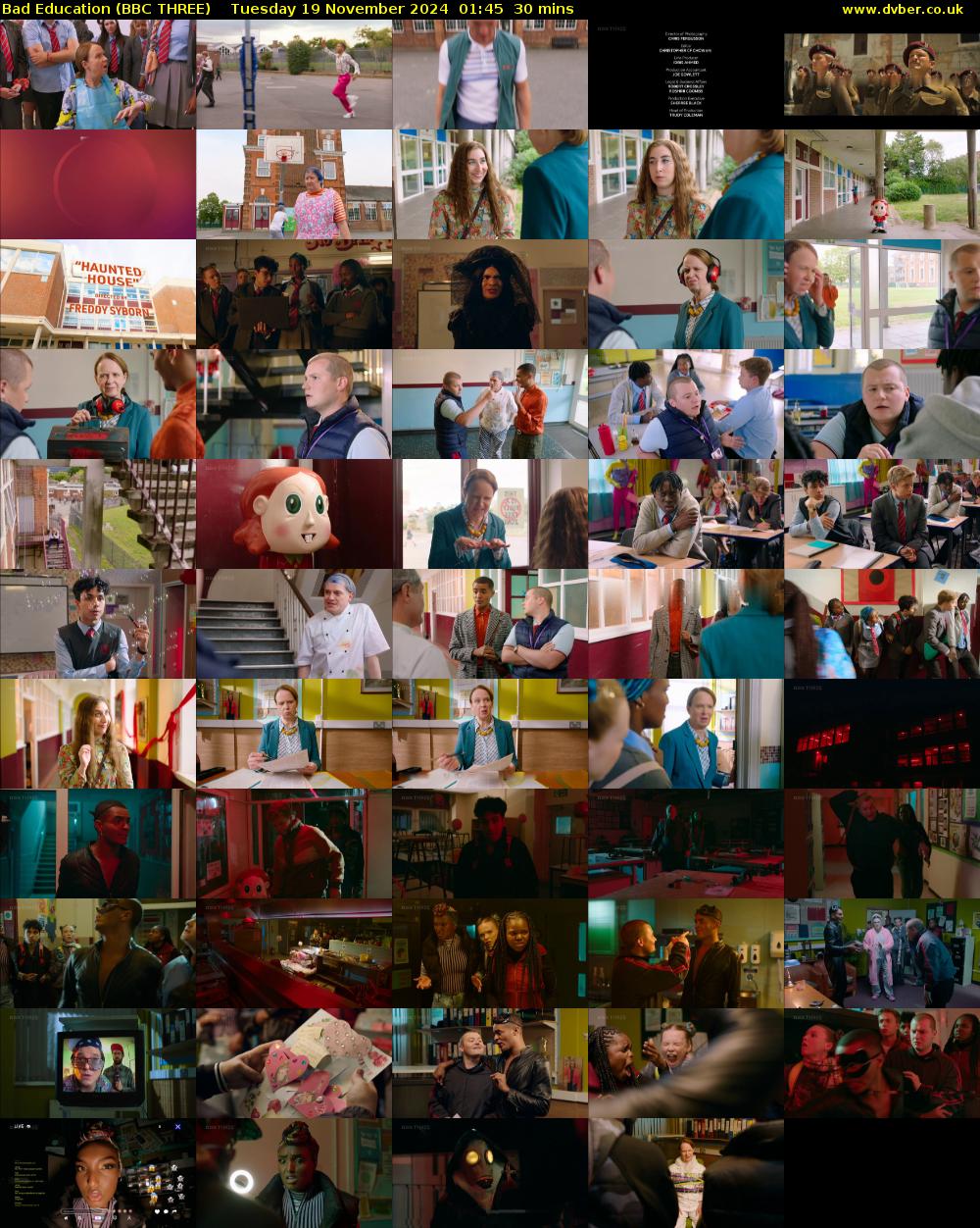 Bad Education (BBC THREE) Tuesday 19 November 2024 01:45 - 02:15