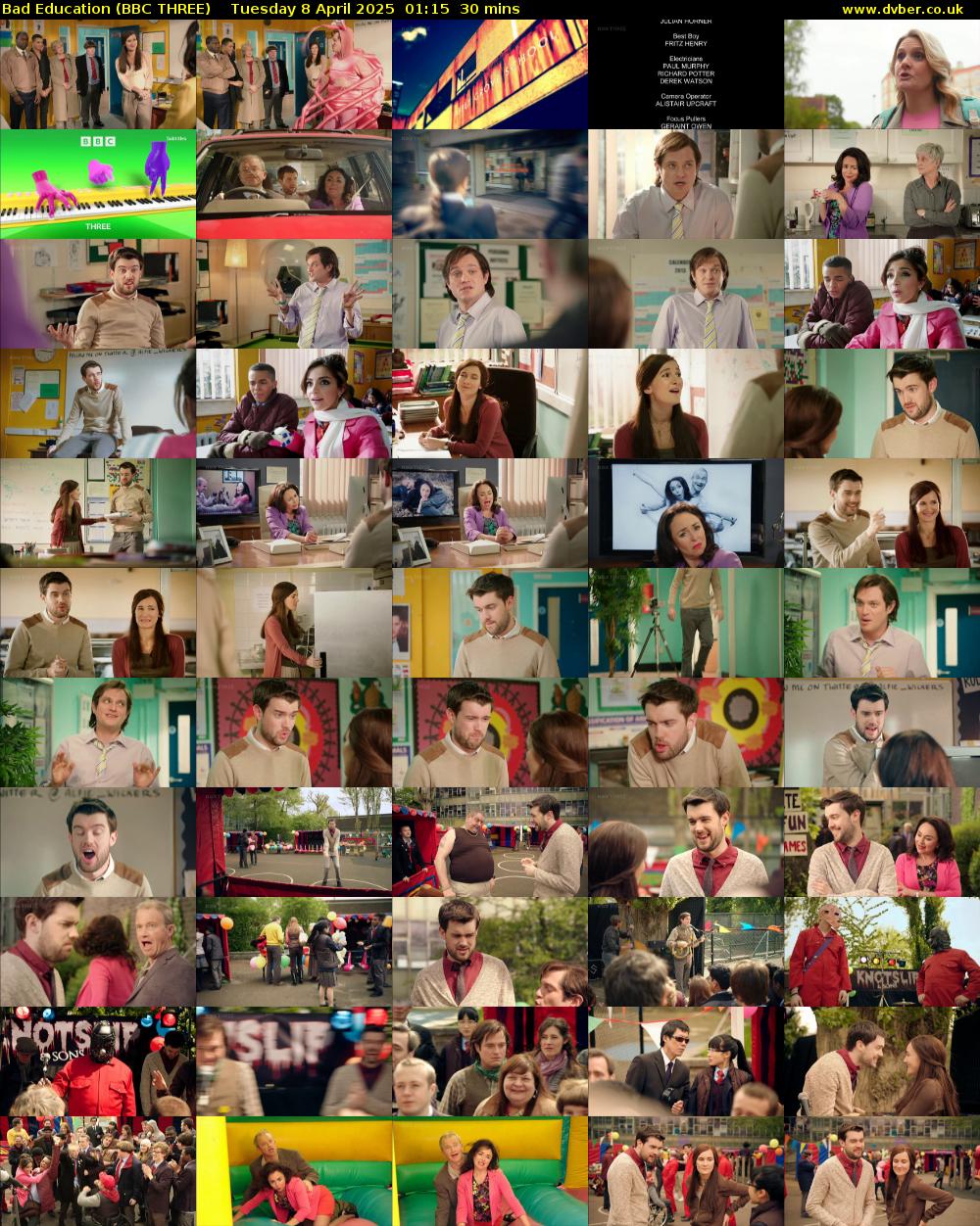 Bad Education (BBC THREE) Tuesday 8 April 2025 01:15 - 01:45