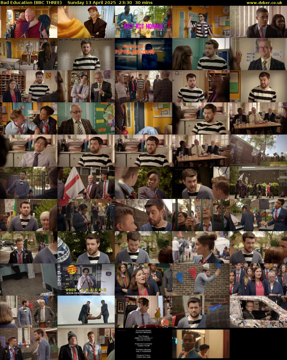 Bad Education (BBC THREE) Sunday 13 April 2025 23:30 - 00:00