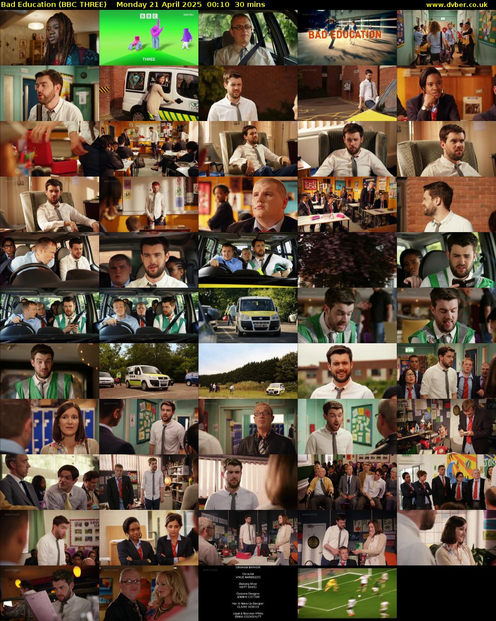 Bad Education (BBC THREE) Monday 21 April 2025 00:10 - 00:40
