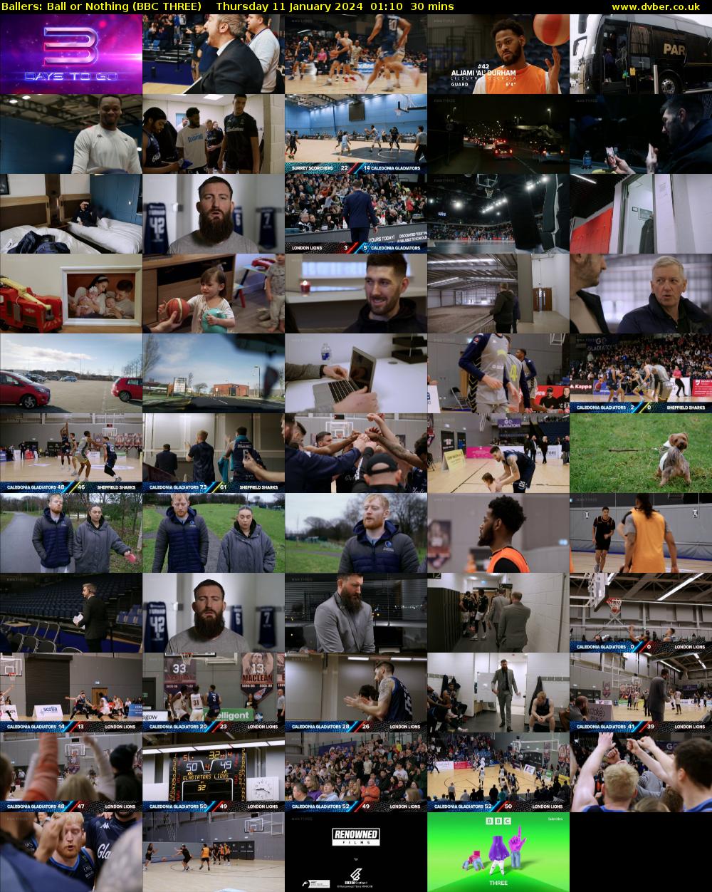 Ballers: Ball or Nothing (BBC THREE) Thursday 11 January 2024 01:10 - 01:40