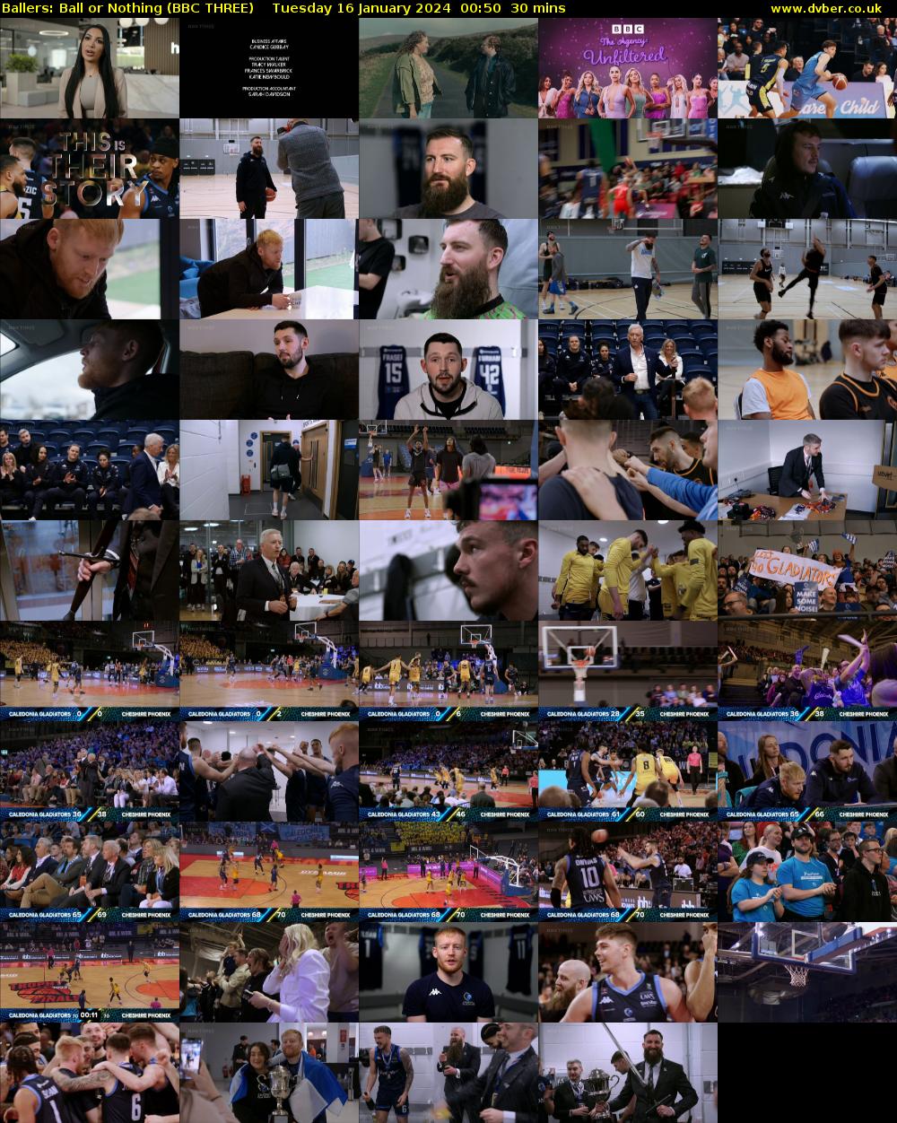 Ballers: Ball or Nothing (BBC THREE) Tuesday 16 January 2024 00:50 - 01:20