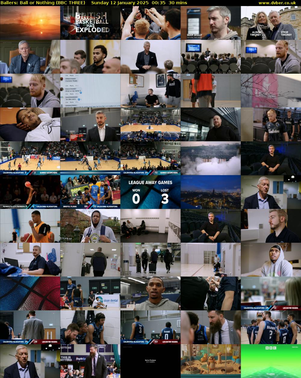Ballers: Ball or Nothing (BBC THREE) Sunday 12 January 2025 00:35 - 01:05