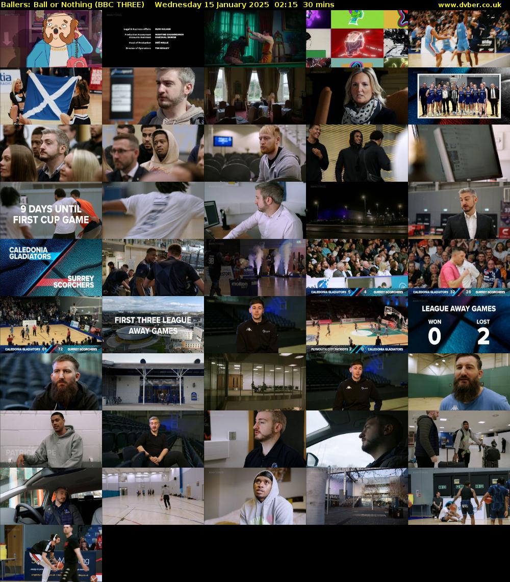 Ballers: Ball or Nothing (BBC THREE) Wednesday 15 January 2025 02:15 - 02:45