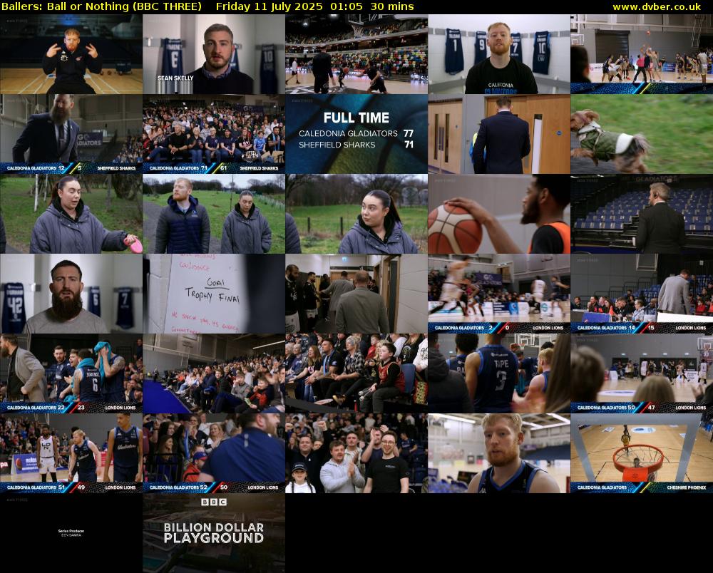 Ballers: Ball or Nothing (BBC THREE) Friday 11 July 2025 01:05 - 01:35