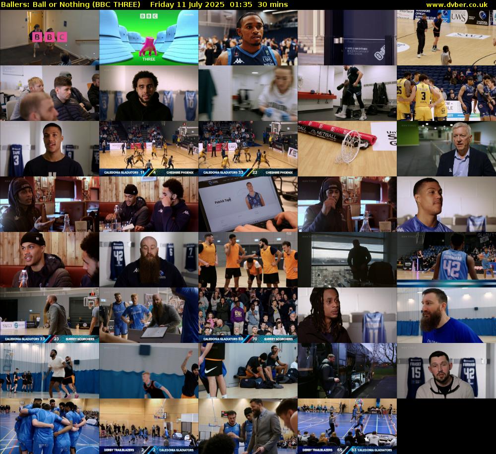 Ballers: Ball or Nothing (BBC THREE) Friday 11 July 2025 01:35 - 02:05
