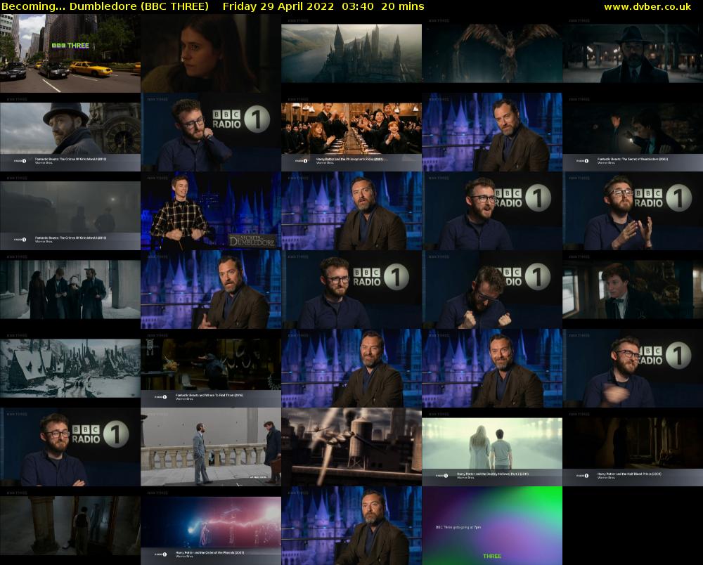 Becoming... Dumbledore (BBC THREE) Friday 29 April 2022 03:40 - 04:00