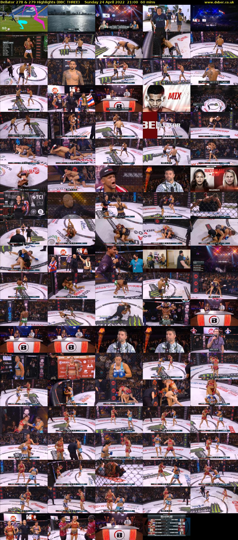 Bellator 278 & 279 Highlights (BBC THREE) Sunday 24 April 2022 21:00 - 22:00