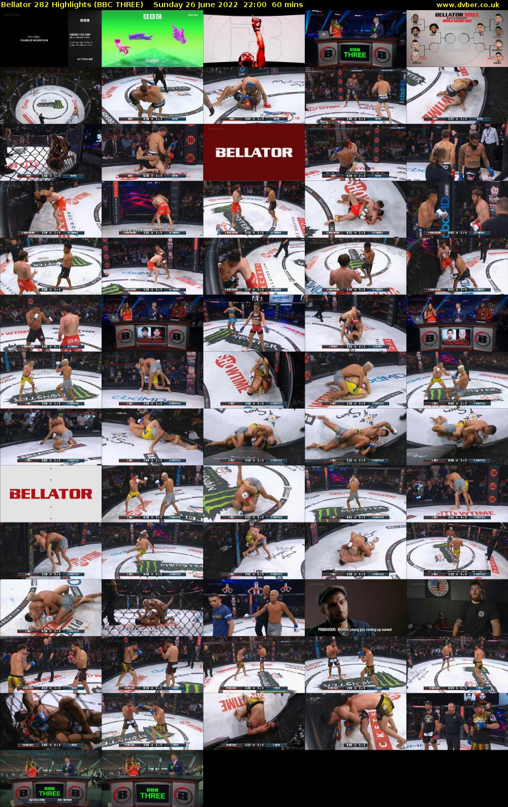 Bellator 282 Highlights (BBC THREE) Sunday 26 June 2022 22:00 - 23:00