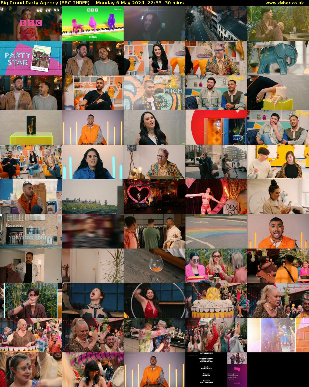 Big Proud Party Agency (BBC THREE) Monday 6 May 2024 22:35 - 23:05
