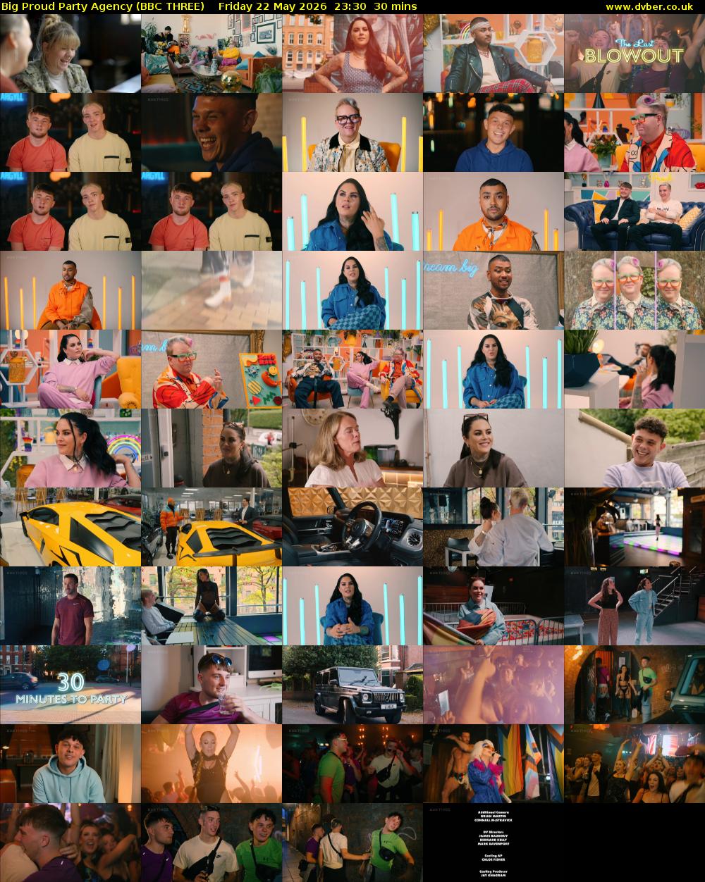 Big Proud Party Agency (BBC THREE) Friday 22 May 2026 23:30 - 00:00