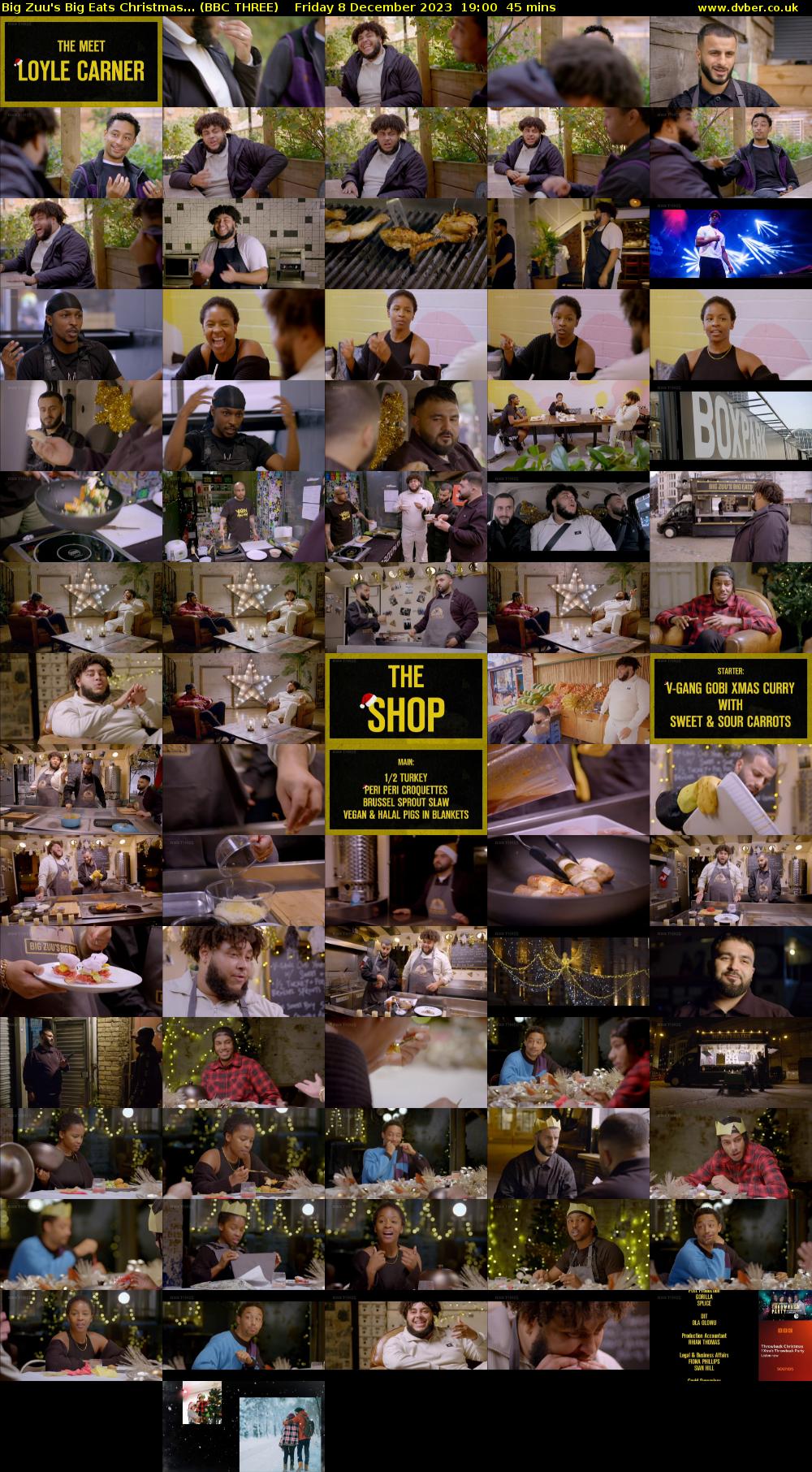 Big Zuu's Big Eats Christmas... (BBC THREE) Friday 8 December 2023 19:00 - 19:45