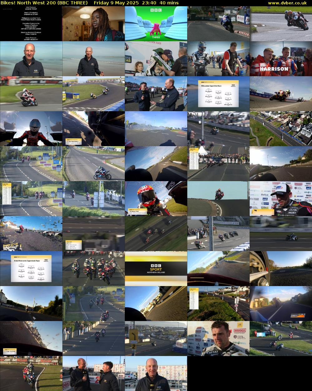 Bikes! North West 200 (BBC THREE) Friday 9 May 2025 23:40 - 00:20