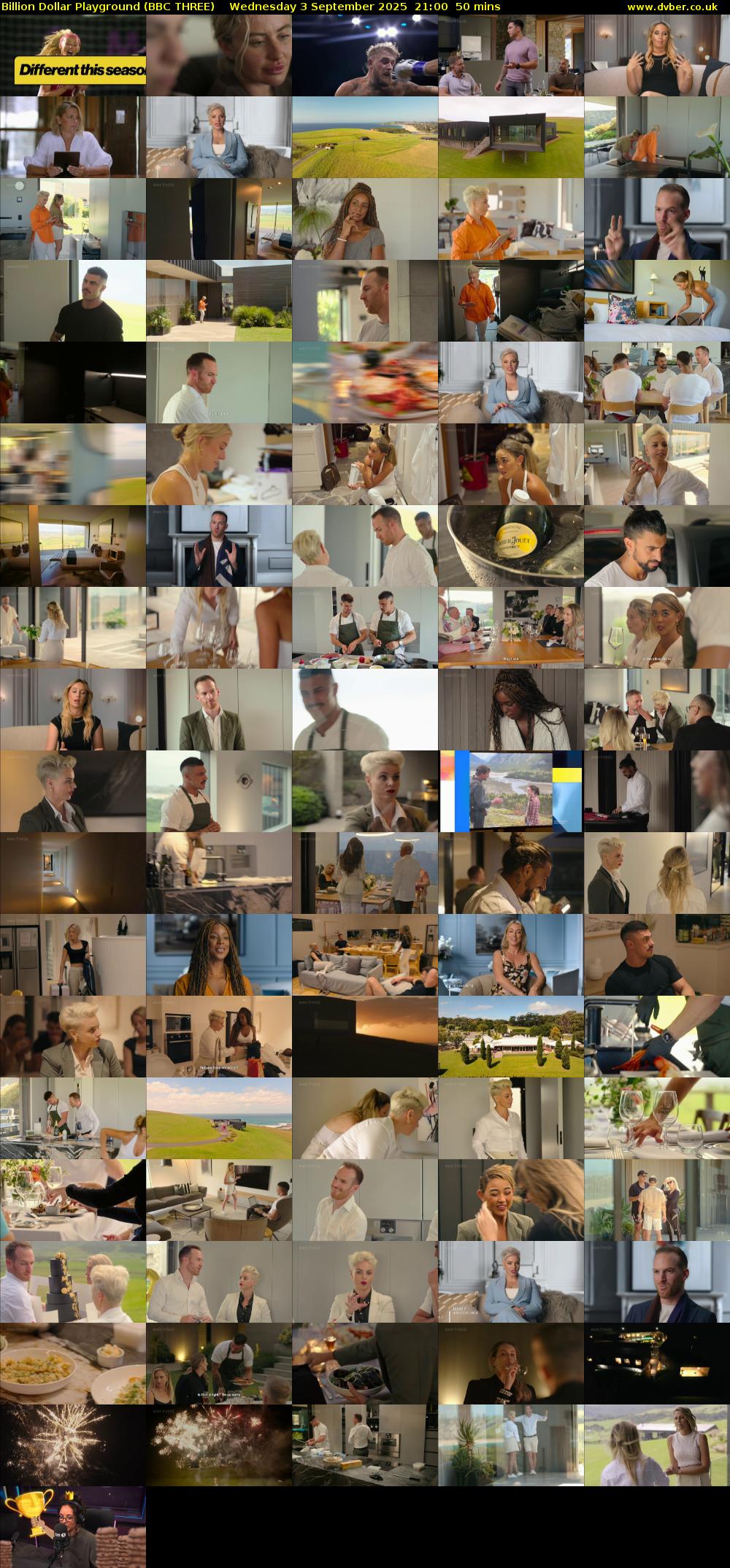 Billion Dollar Playground (BBC THREE) Wednesday 3 September 2025 21:00 - 21:50