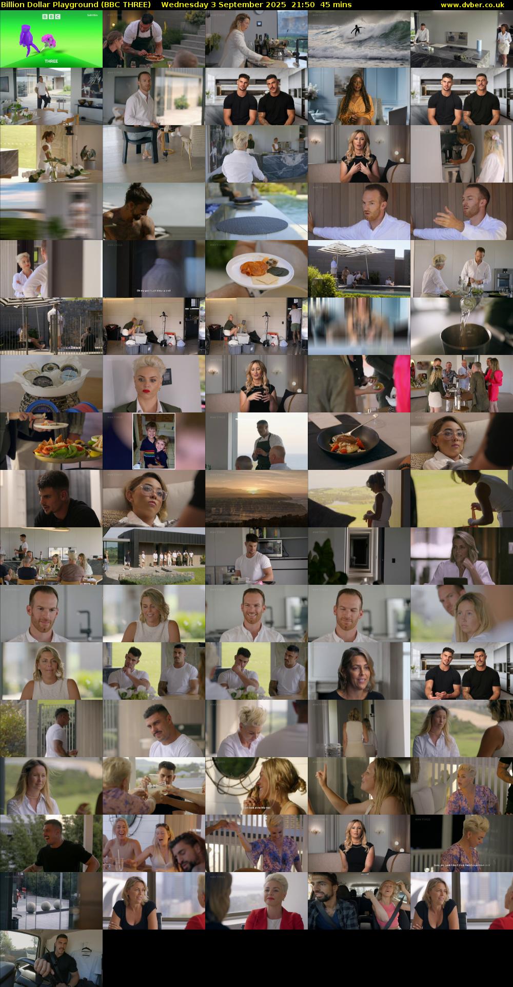 Billion Dollar Playground (BBC THREE) Wednesday 3 September 2025 21:50 - 22:35
