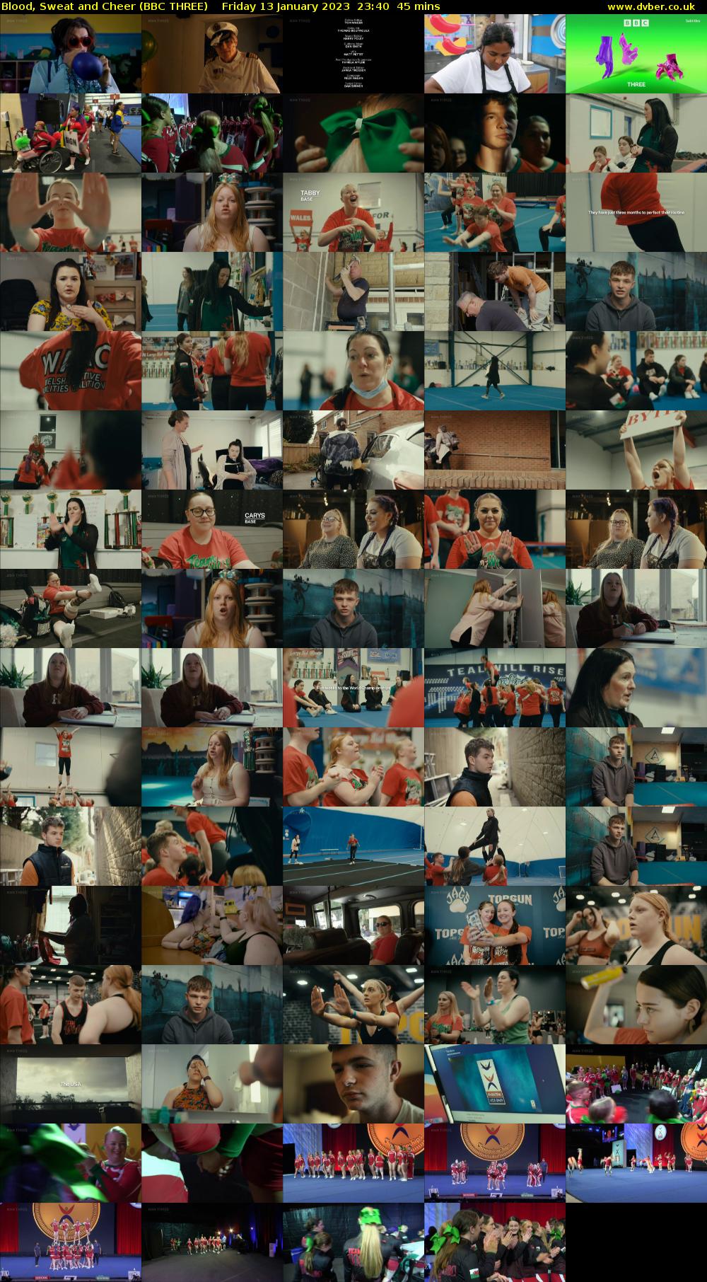 Blood, Sweat and Cheer (BBC THREE) Friday 13 January 2023 23:40 - 00:25