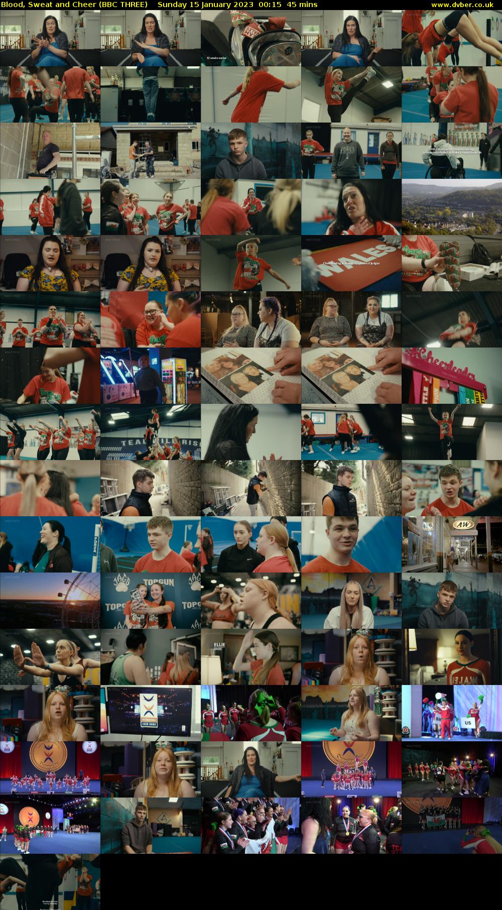 Blood, Sweat and Cheer (BBC THREE) Sunday 15 January 2023 00:15 - 01:00