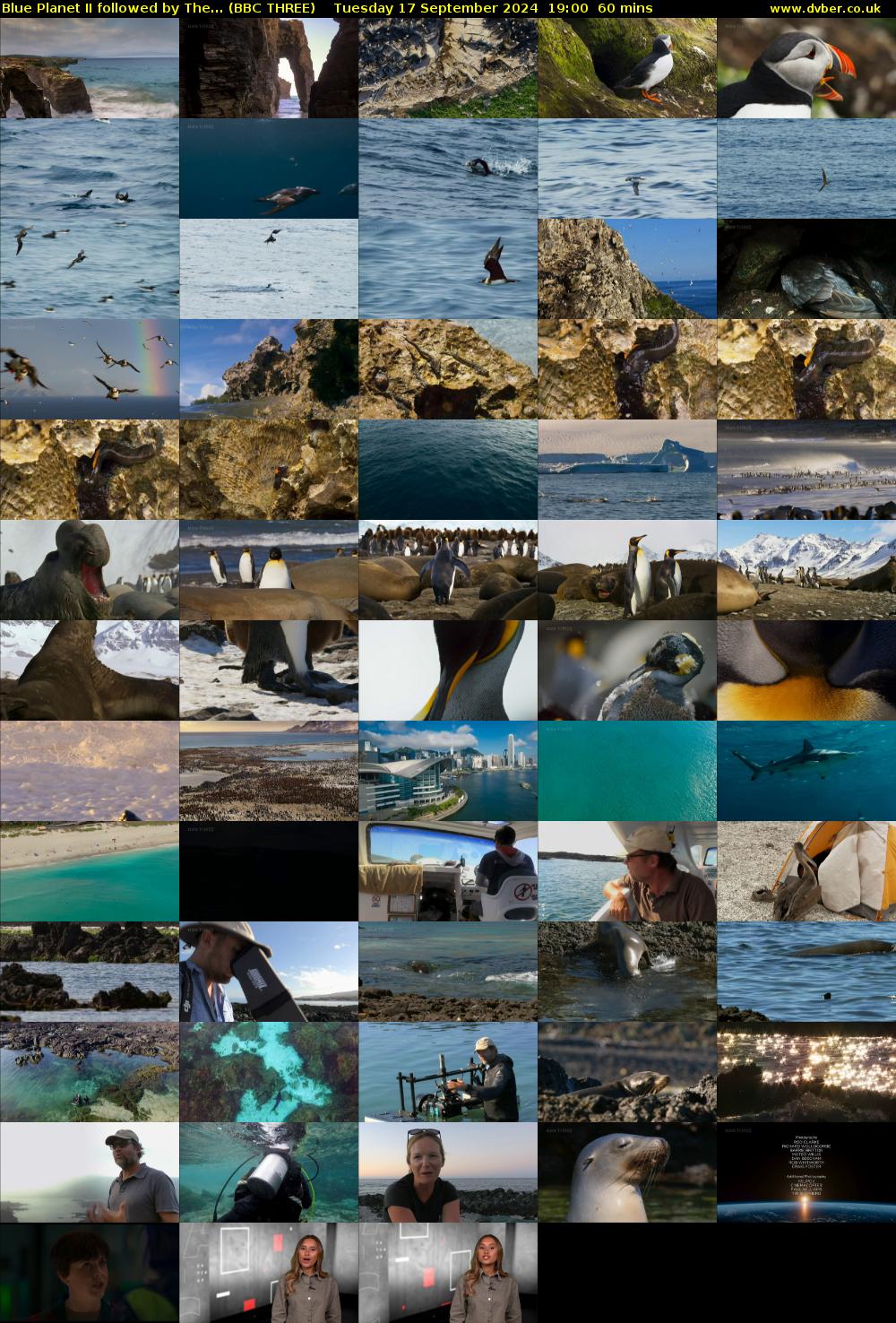 Blue Planet II followed by The... (BBC THREE) Tuesday 17 September 2024 19:00 - 20:00