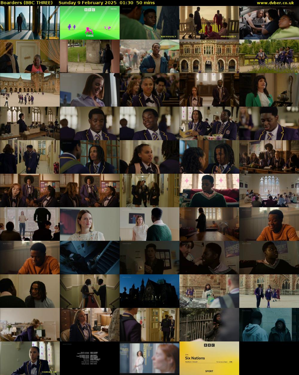 Boarders (BBC THREE) Sunday 9 February 2025 01:30 - 02:20
