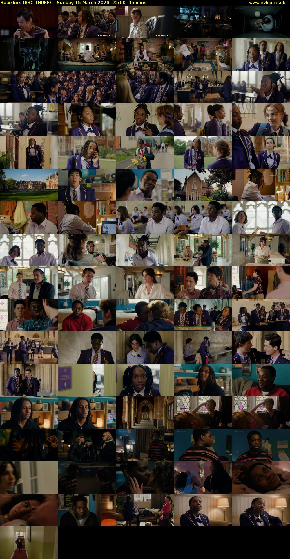 Boarders (BBC THREE) Sunday 15 March 2026 22:00 - 22:45