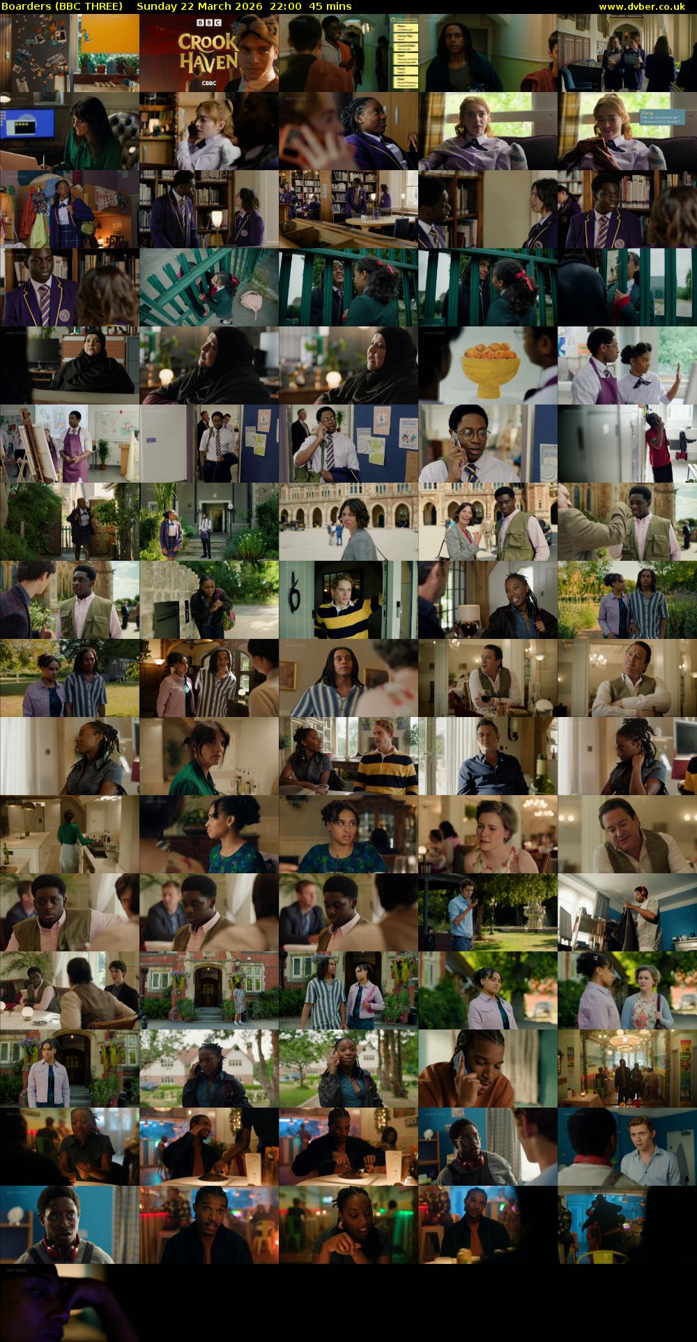 Boarders (BBC THREE) Sunday 22 March 2026 22:00 - 22:45