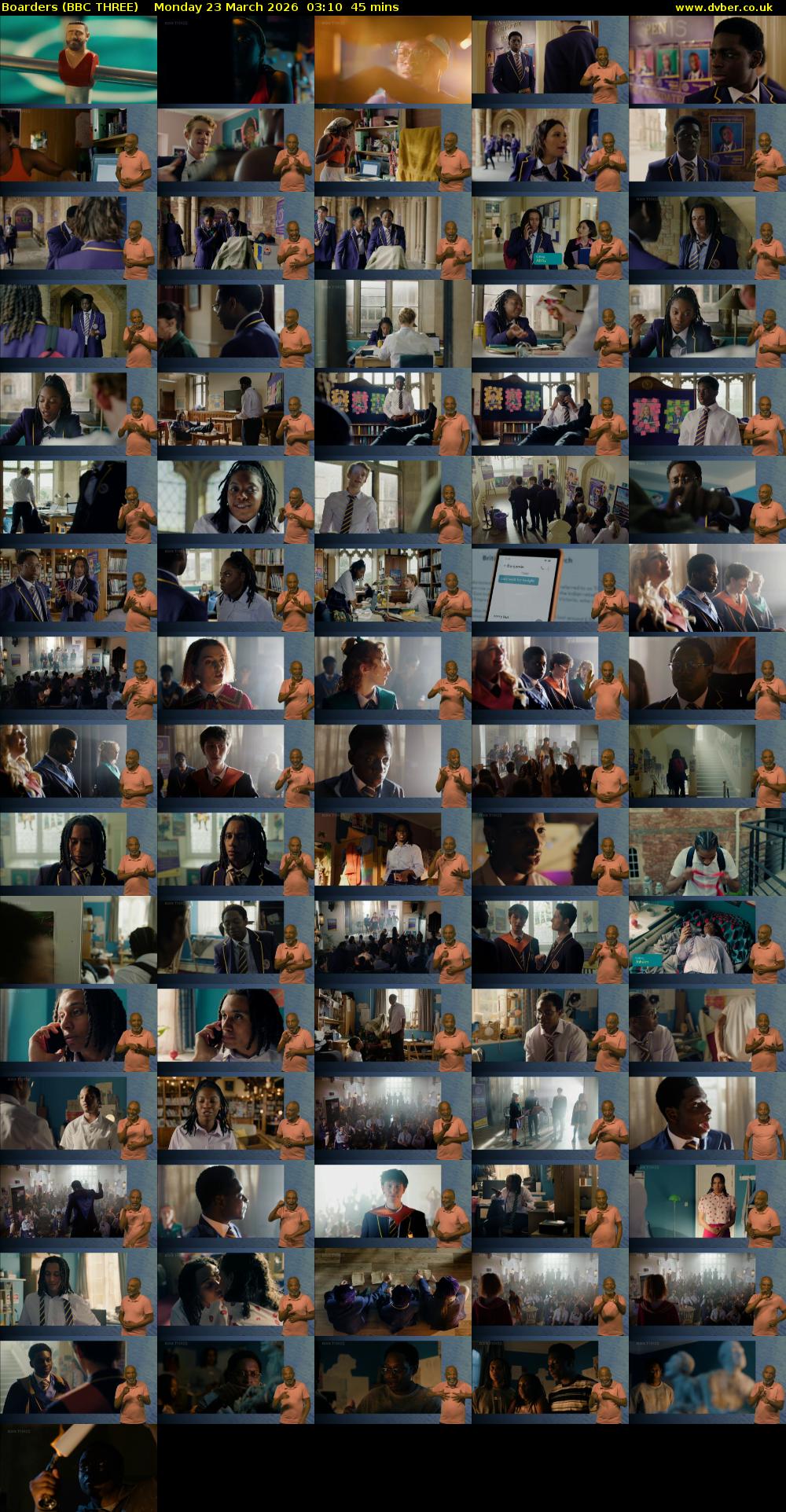 Boarders (BBC THREE) Monday 23 March 2026 03:10 - 03:55