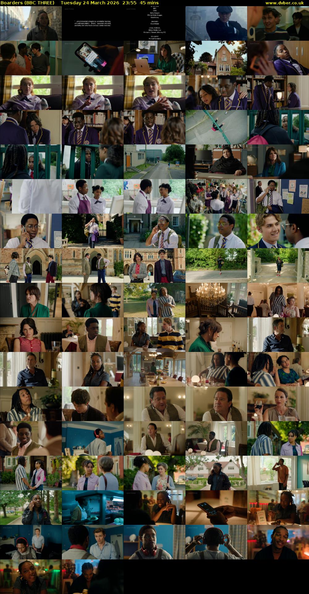 Boarders (BBC THREE) Tuesday 24 March 2026 23:55 - 00:40