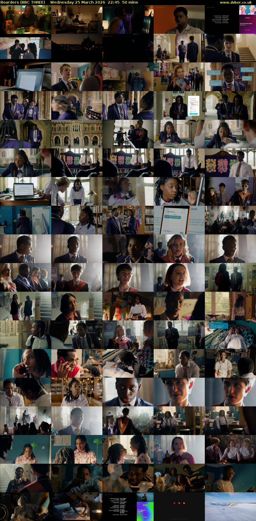 Boarders (BBC THREE) Wednesday 25 March 2026 22:45 - 23:35