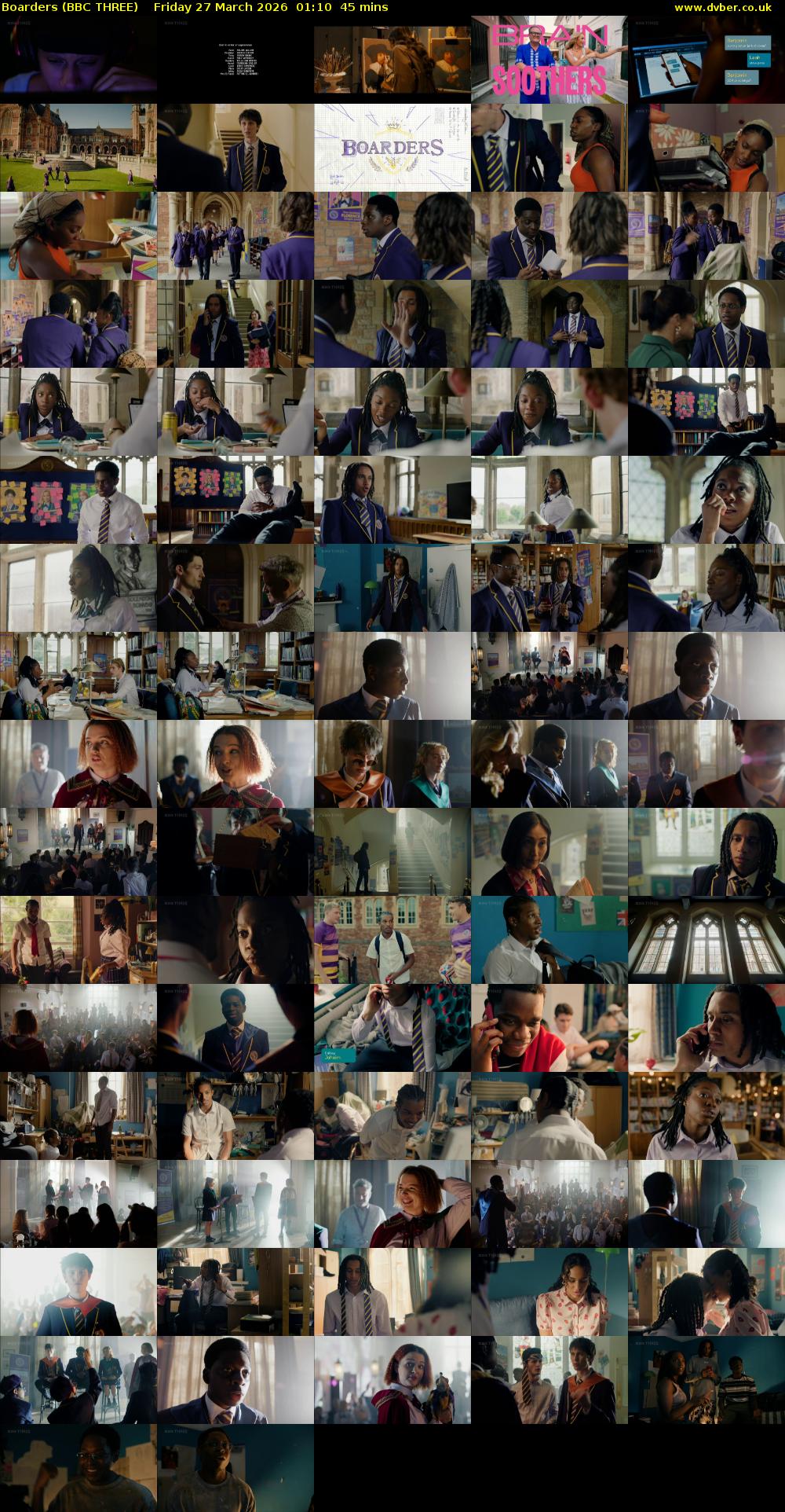 Boarders (BBC THREE) Friday 27 March 2026 01:10 - 01:55