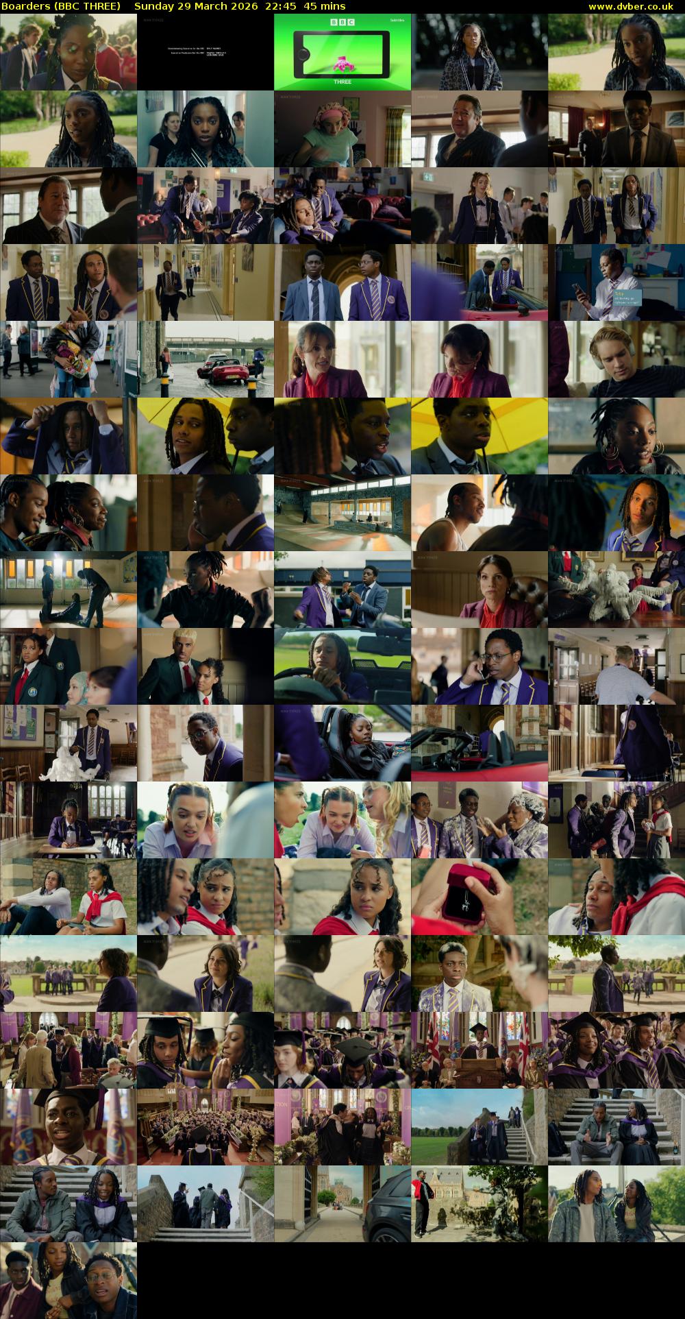Boarders (BBC THREE) Sunday 29 March 2026 22:45 - 23:30