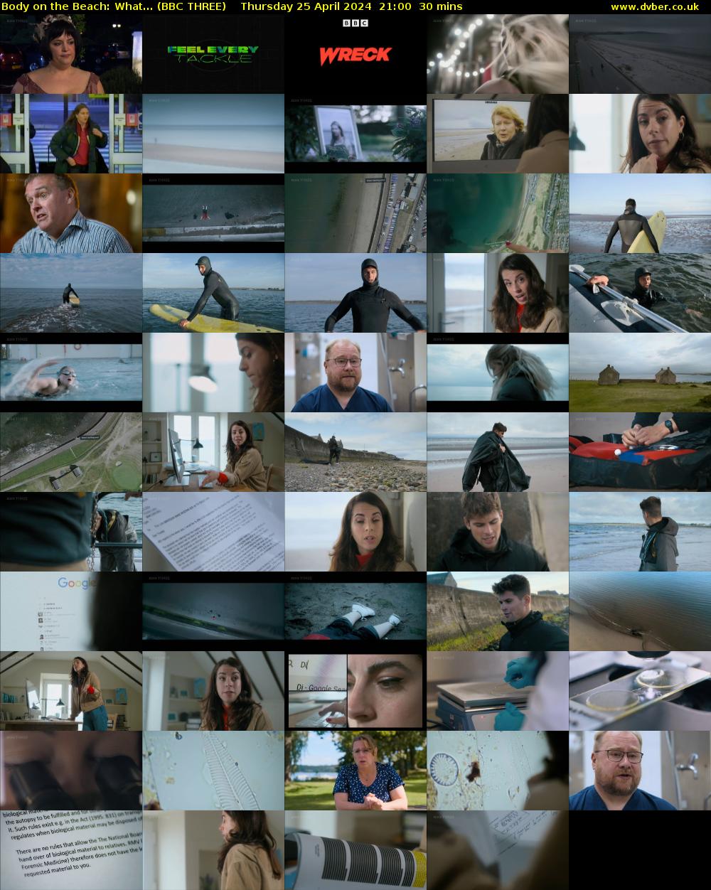 Body on the Beach: What... (BBC THREE) Thursday 25 April 2024 21:00 - 21:30