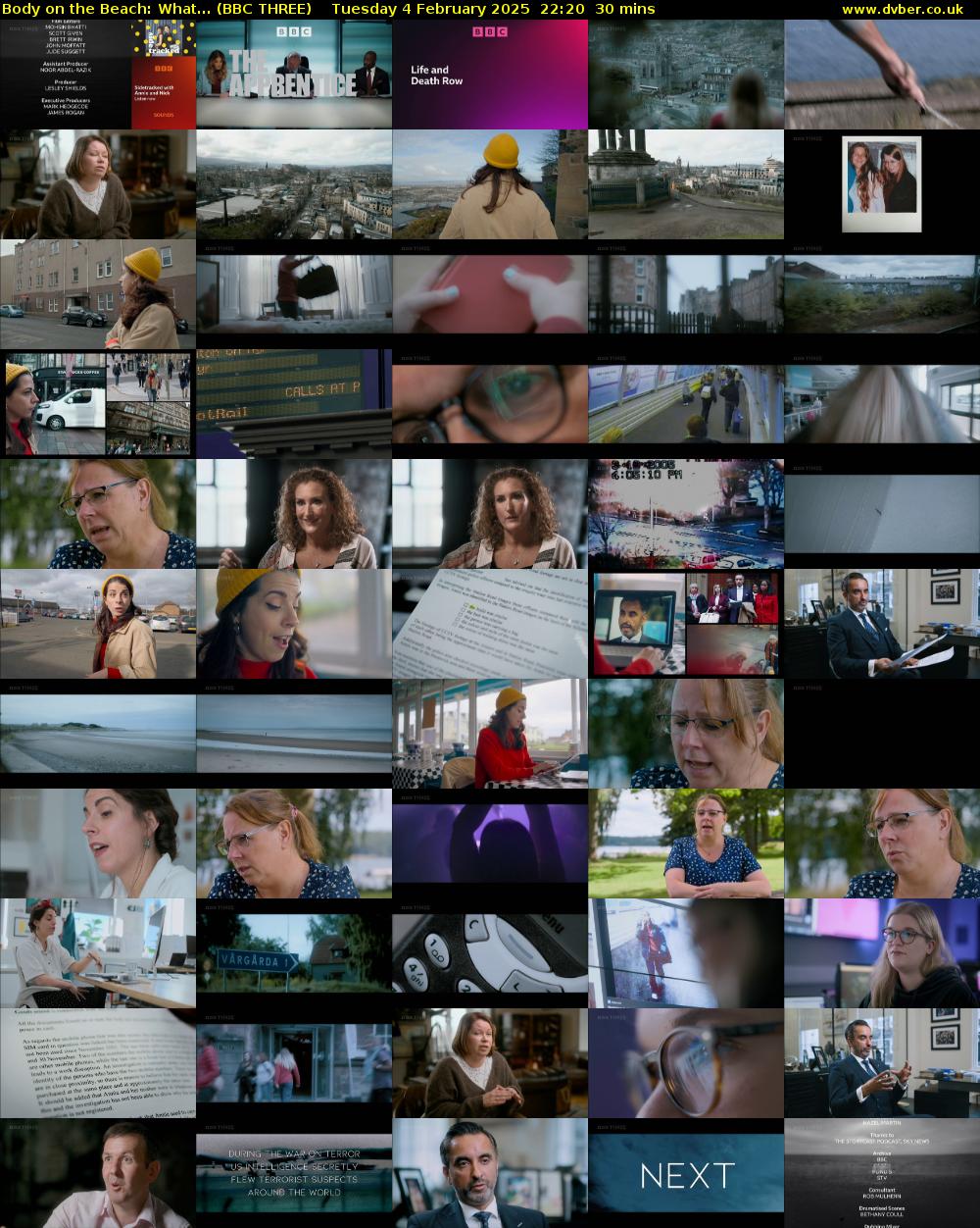 Body on the Beach: What... (BBC THREE) Tuesday 4 February 2025 22:20 - 22:50