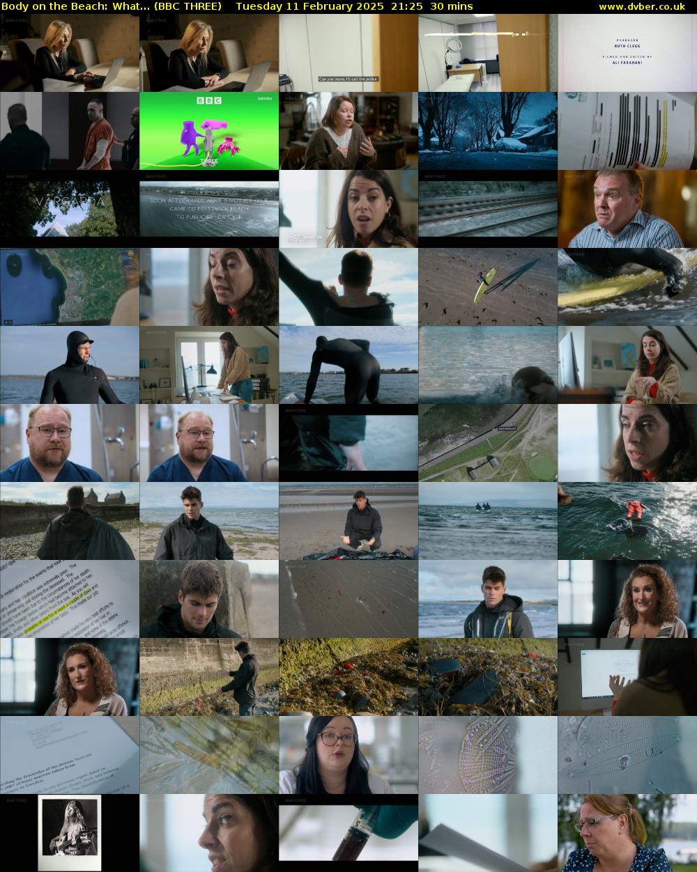 Body on the Beach: What... (BBC THREE) Tuesday 11 February 2025 21:25 - 21:55